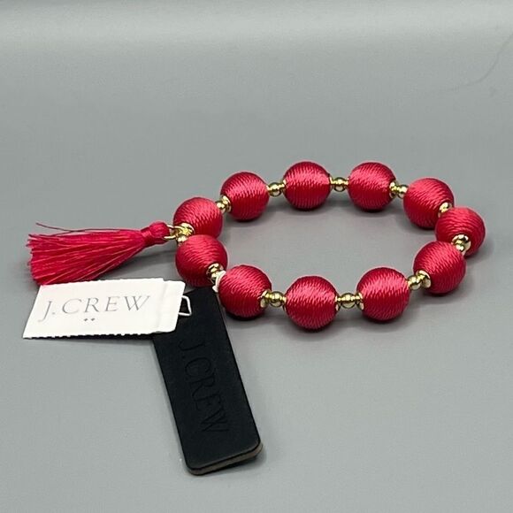 J. Crew Pink Thread-wrapped Bracelet - Picture 2 of 2